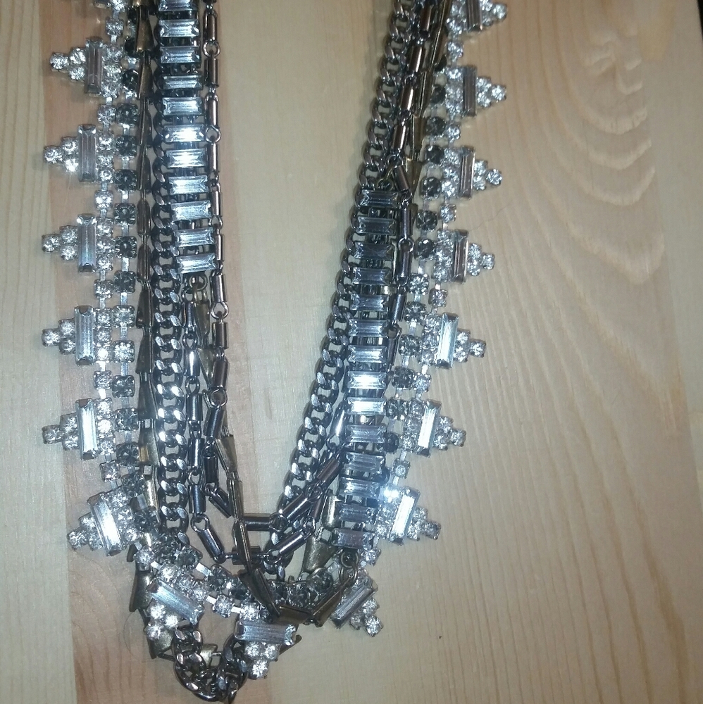 Stella & Dot 'Sutton' Silver Statement Necklace - image 1